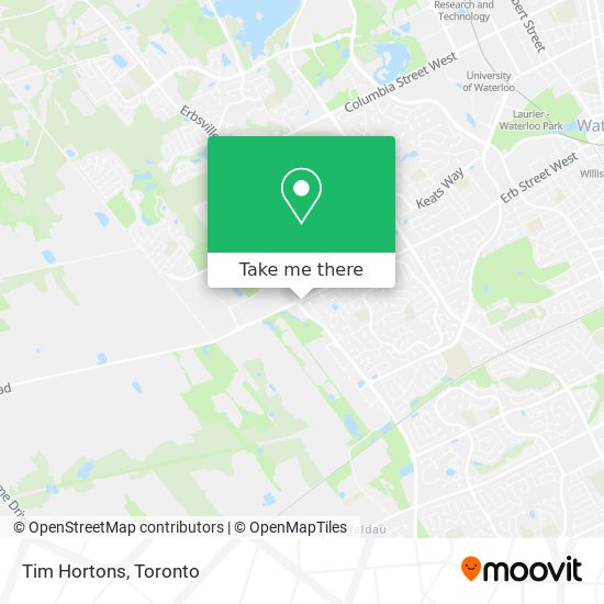 Tim Hortons map