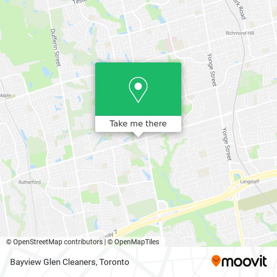 Bayview Glen Cleaners map