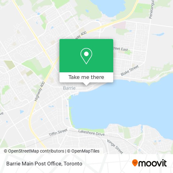 Barrie Main Post Office map