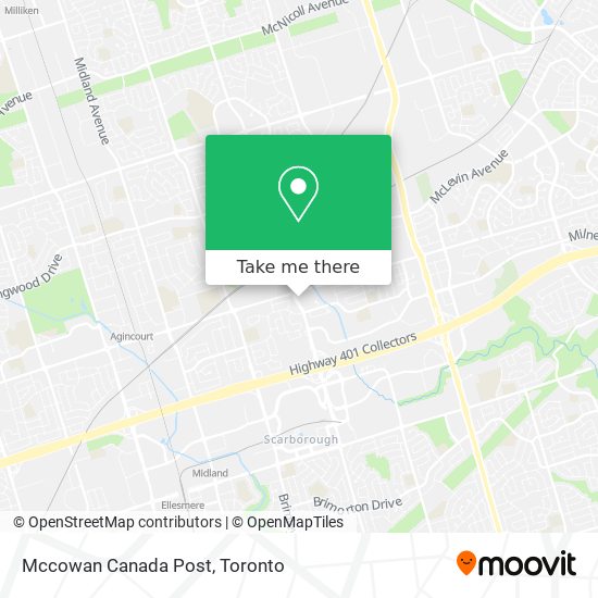 Mccowan Canada Post plan