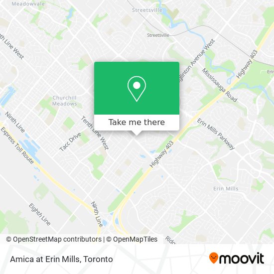 Amica at Erin Mills map