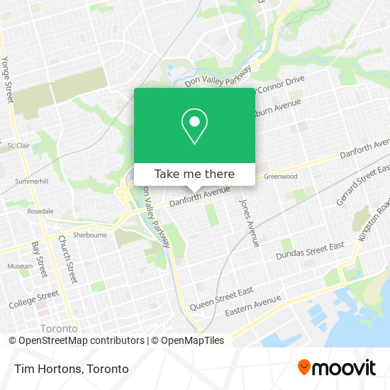 Tim Hortons map