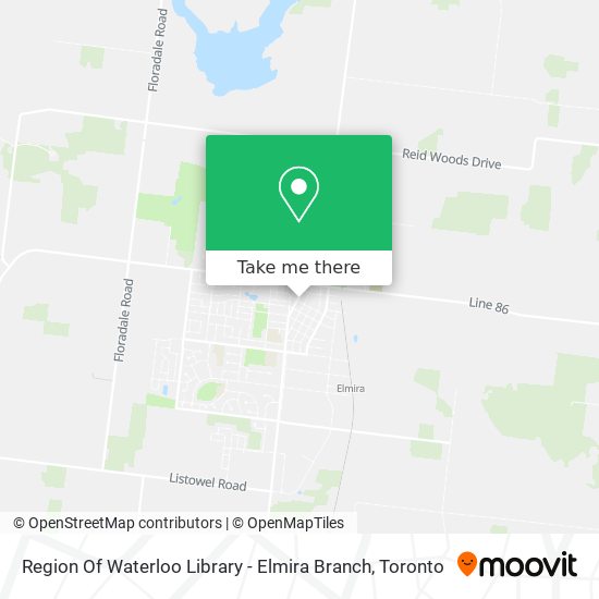 Region Of Waterloo Library - Elmira Branch map