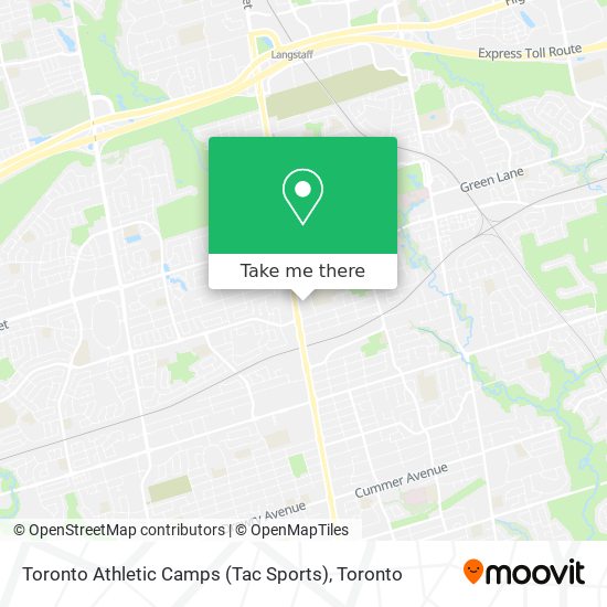 Toronto Athletic Camps (Tac Sports) map