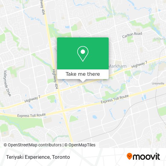 Teriyaki Experience map