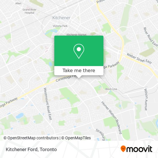 Kitchener Ford map