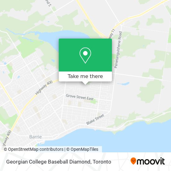 Georgian College Baseball Diamond map