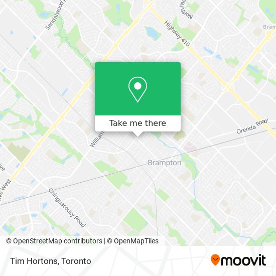 Tim Hortons map