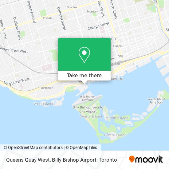Queens Quay West, Billy Bishop Airport map