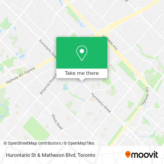Hurontario St & Matheson Blvd map