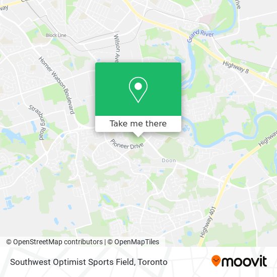 Southwest Optimist Sports Field map