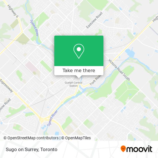 Sugo on Surrey map