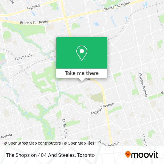 The Shops on 404 And Steeles plan