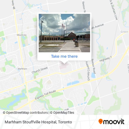 Marhham Stouffville Hospital map