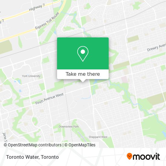 Toronto Water map
