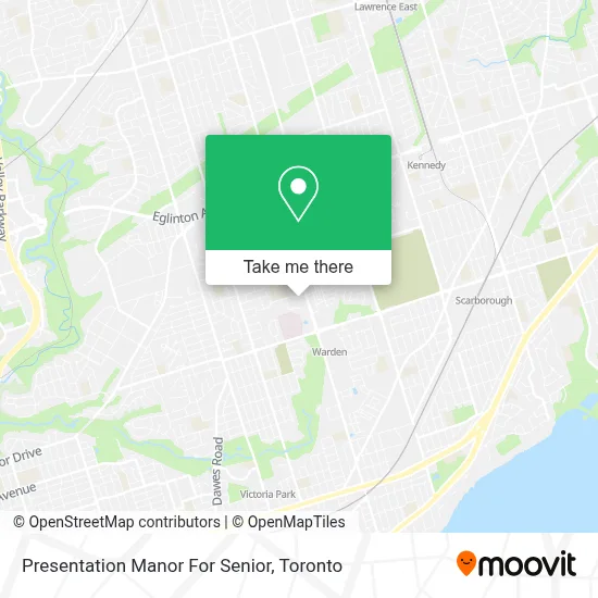 Presentation Manor For Senior map