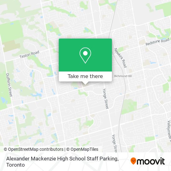 Alexander Mackenzie High School Staff Parking map