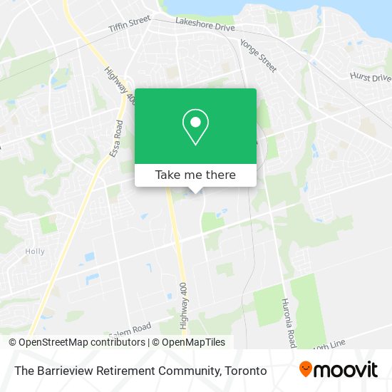 The Barrieview Retirement Community map