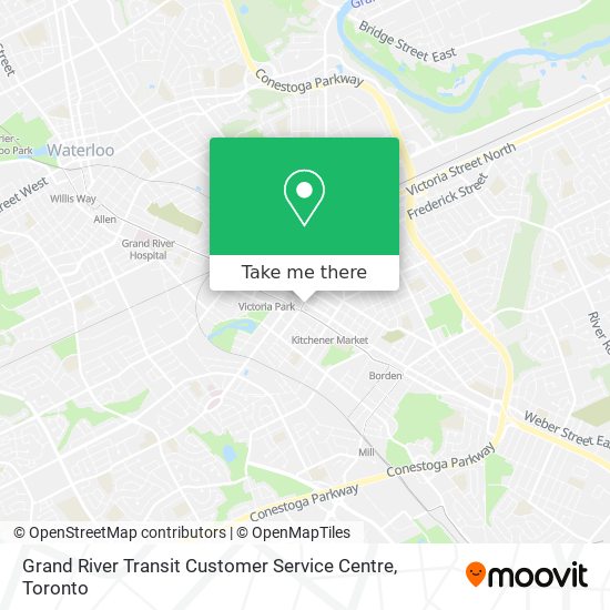 Grand River Transit Customer Service Centre map