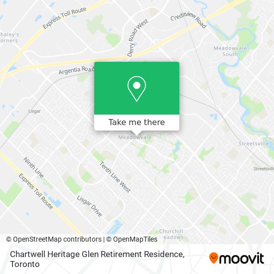 Chartwell Heritage Glen Retirement Residence map