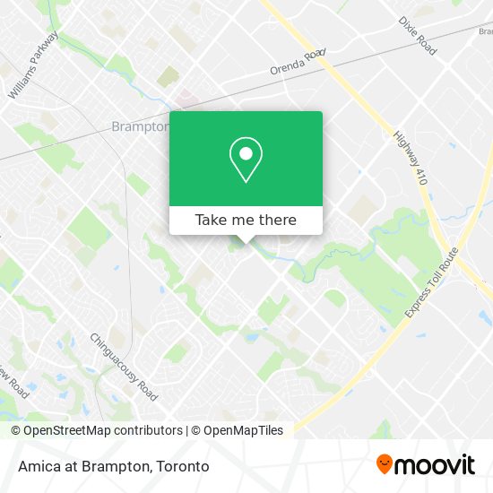 Amica at Brampton map