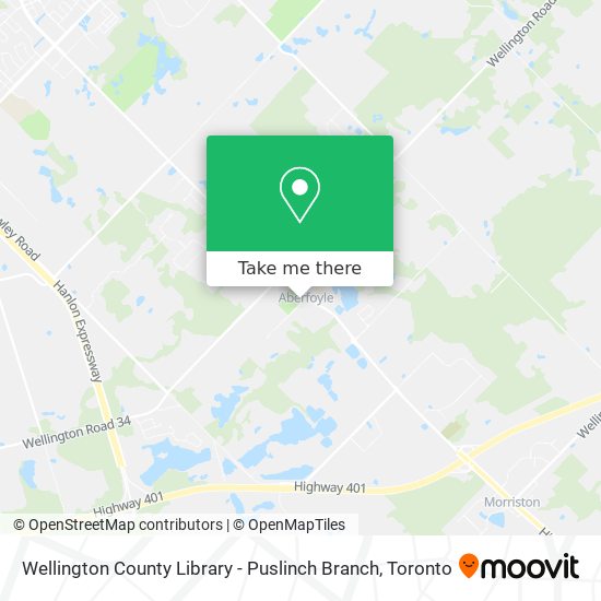 Wellington County Library - Puslinch Branch map