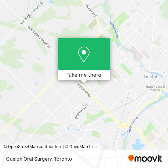 Guelph Oral Surgery map