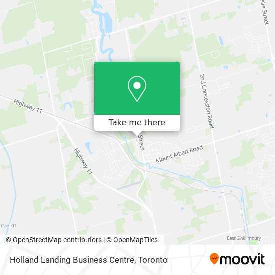 Holland Landing Business Centre map