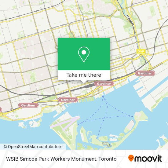 WSIB Simcoe Park Workers Monument map