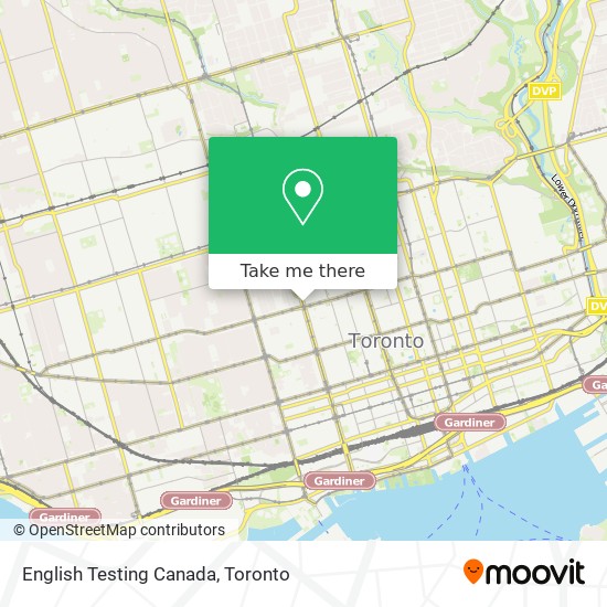 English Testing Canada map