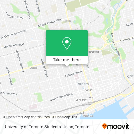 University of Toronto Students' Union map