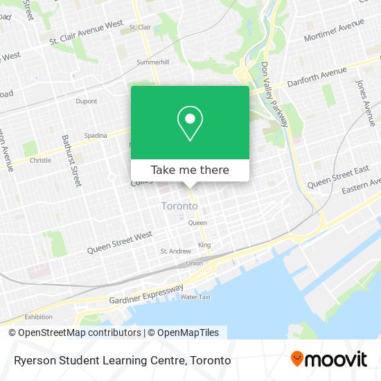 Ryerson Student Learning Centre map