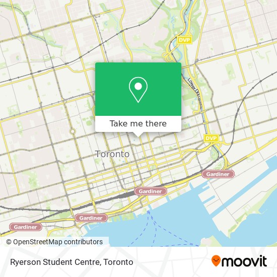 Ryerson Student Centre map