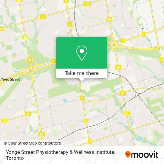 Yonge Street Physiotherapy & Wellness Institute plan