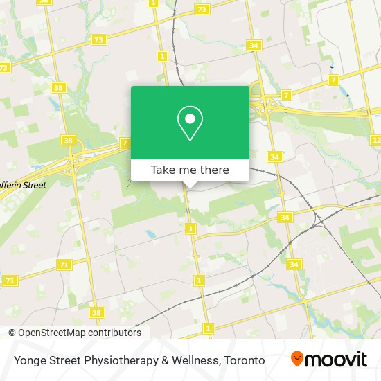Yonge Street Physiotherapy & Wellness map