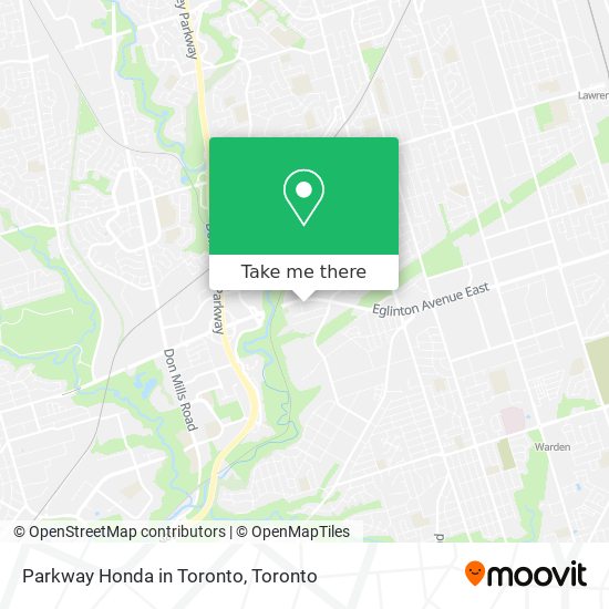 Parkway Honda in Toronto map