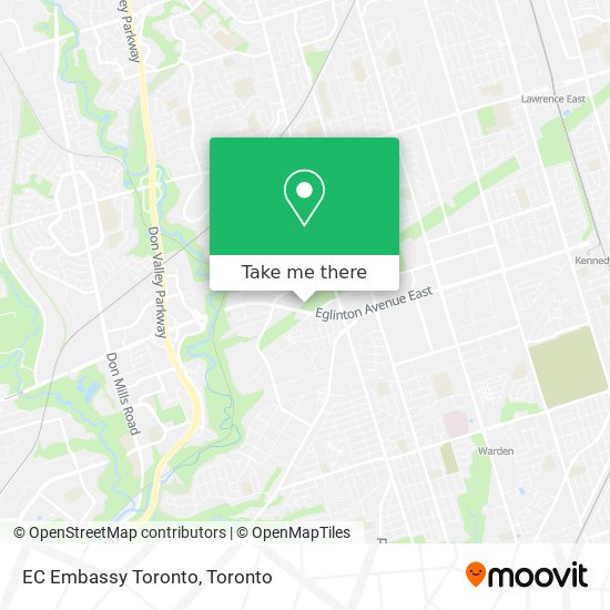 EC Embassy Toronto map