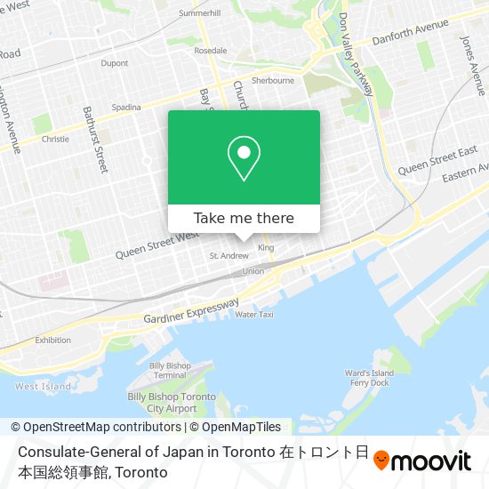 Consulate-General of Japan in Toronto 在トロント日本国総領事館 map