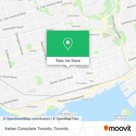 Italian Consulate Toronto map