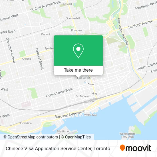 Chinese Visa Application Service Center map