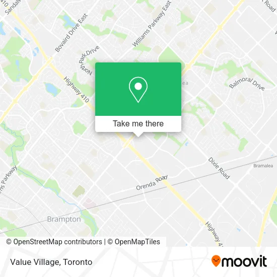 Value Village map