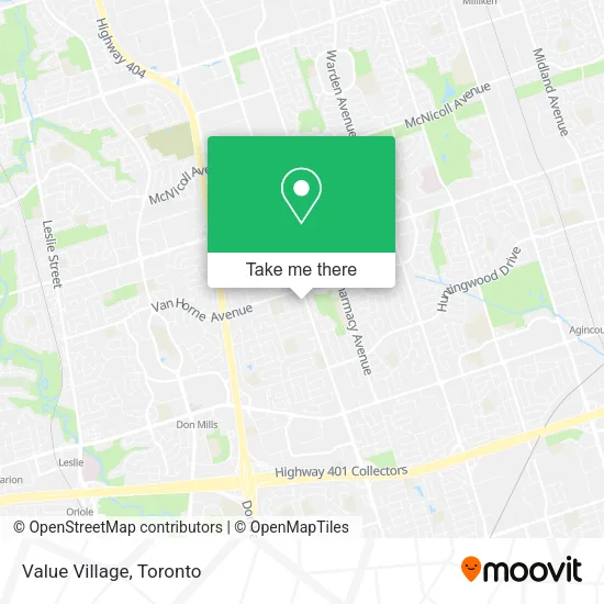 Value Village map