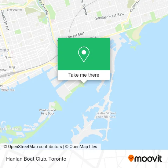 Hanlan Boat Club map