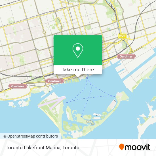 Toronto Lakefront Marina map