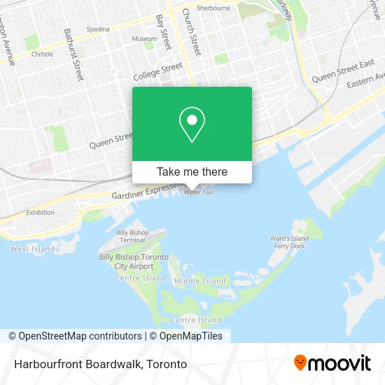 Harbourfront Boardwalk map