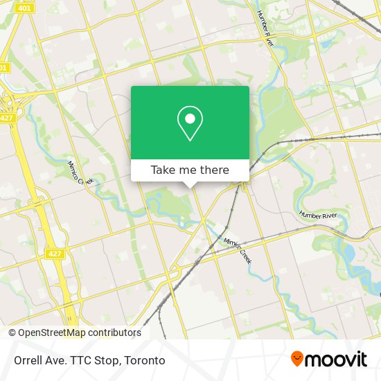 Orrell Ave. TTC Stop map