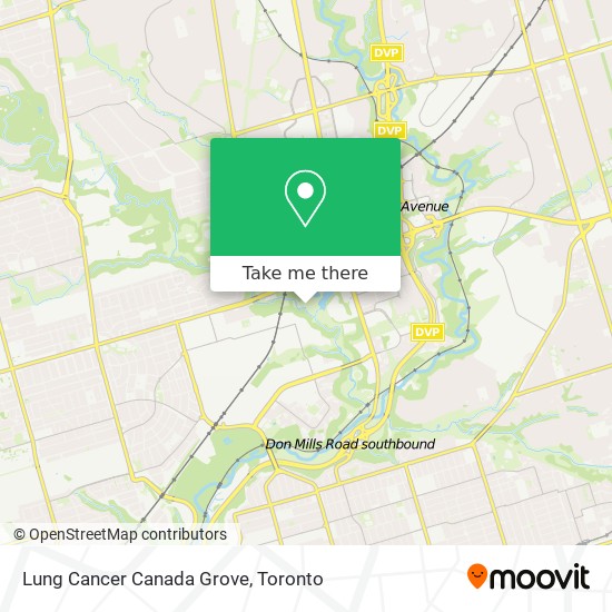 Lung Cancer Canada Grove map