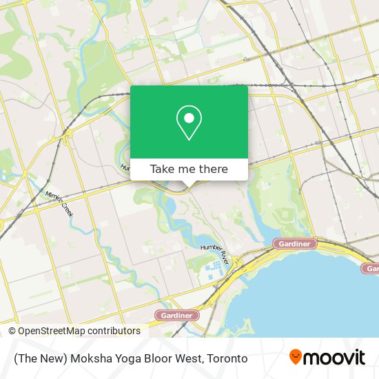 (The New) Moksha Yoga Bloor West map