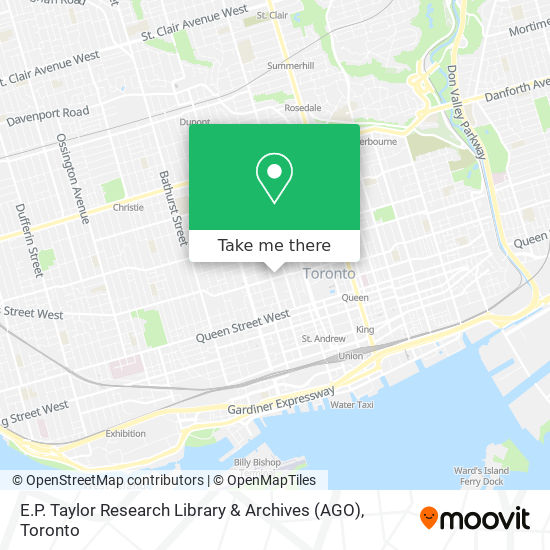 E.P. Taylor Research Library & Archives (AGO) map