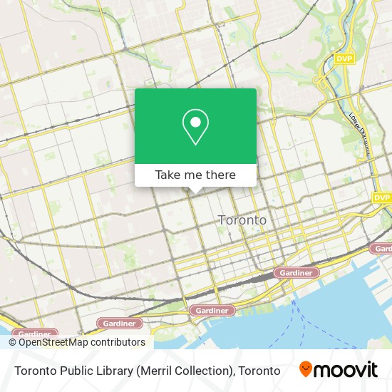 Toronto Public Library (Merril Collection) map